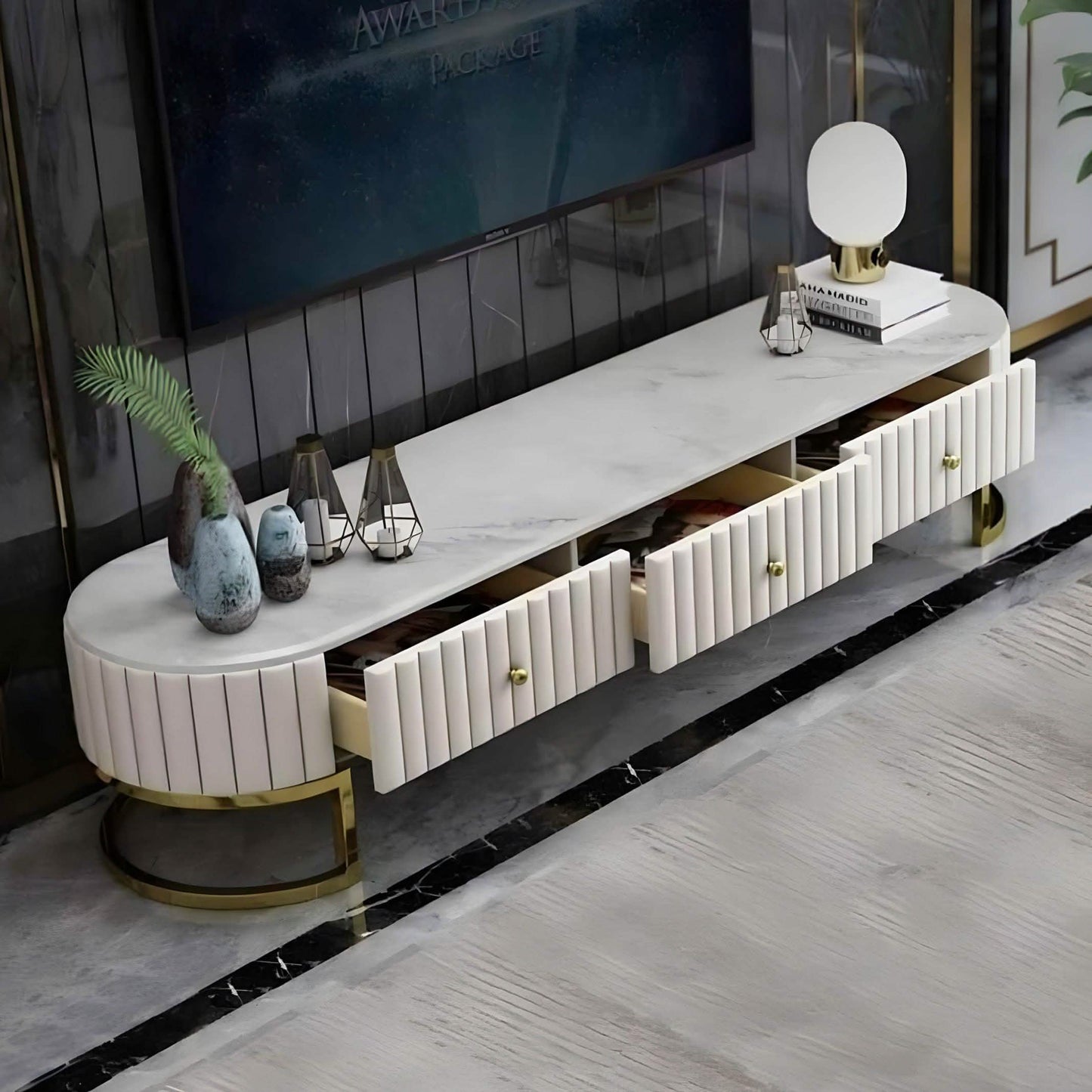 ترابيزة تليفزيون ام دي اف 40*180*40 سم - GAN44 Elegant