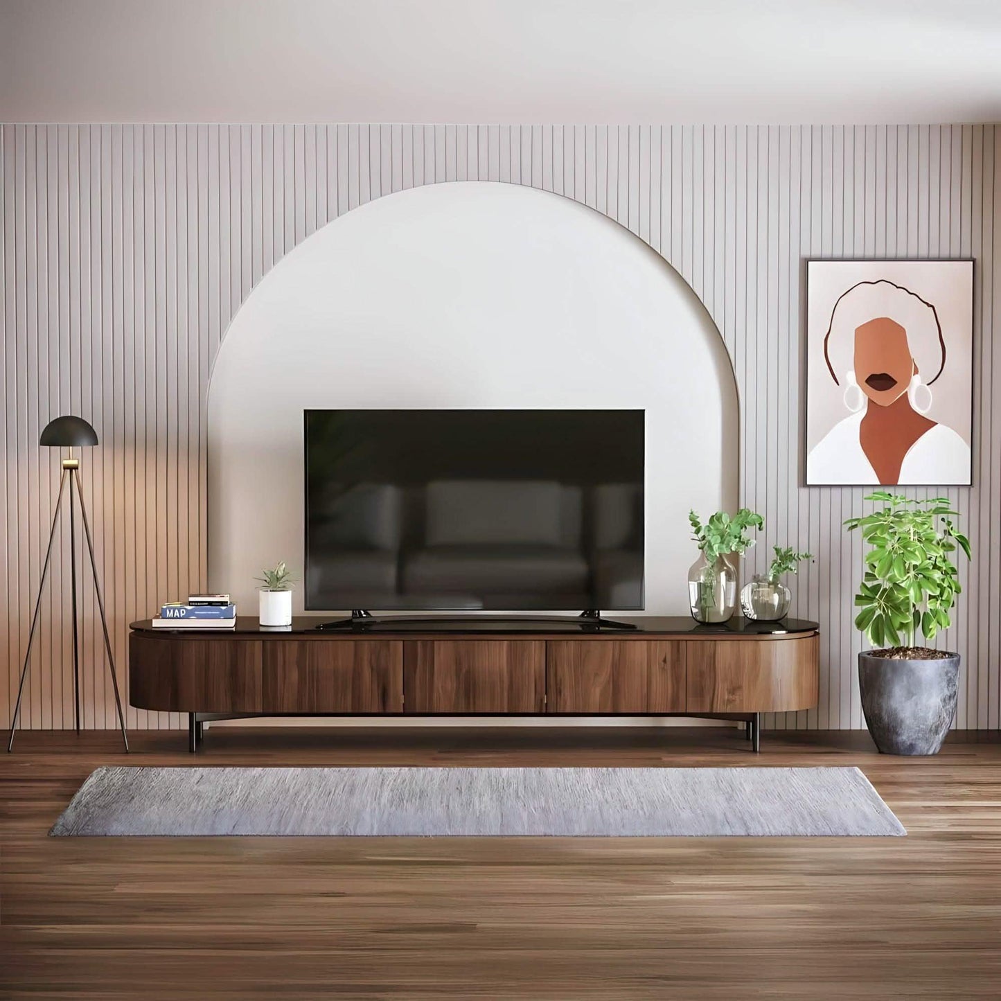 ترابيزة تليفزيون ام دي اف لون بني 40*180*40 سم - GAN35 Elegant