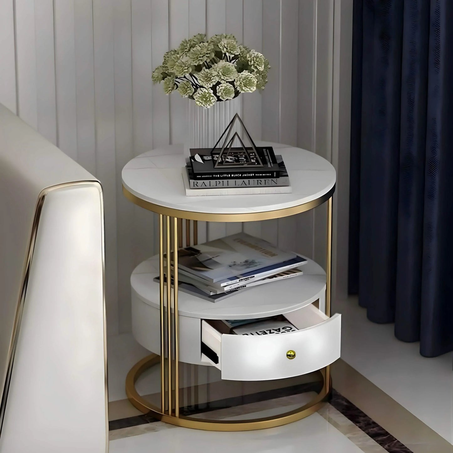 ترابيزة جانبية ام دي اف، 45*60 سم