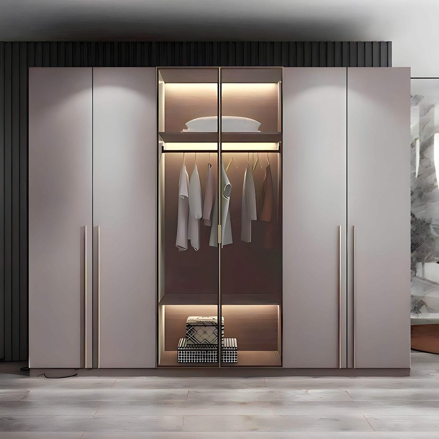 دولاب خشب 240*60*240 سم - HOM54 Homco