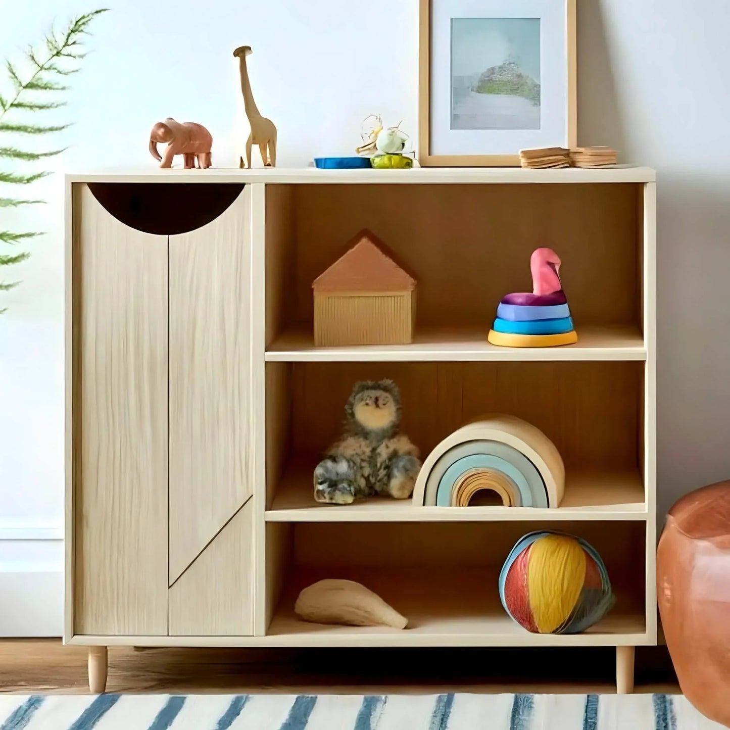 وحدة تخزين خشب ام دي اف ، 80*40*80 سم