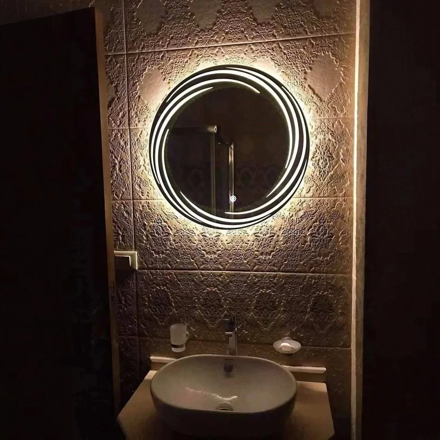 مرايا حائط ليد، 70*70 سم