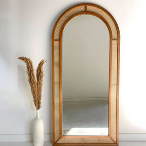 مرايا حائط بإطار خشب ام دي اف وزان، 100×5×200 سم - صورة 3