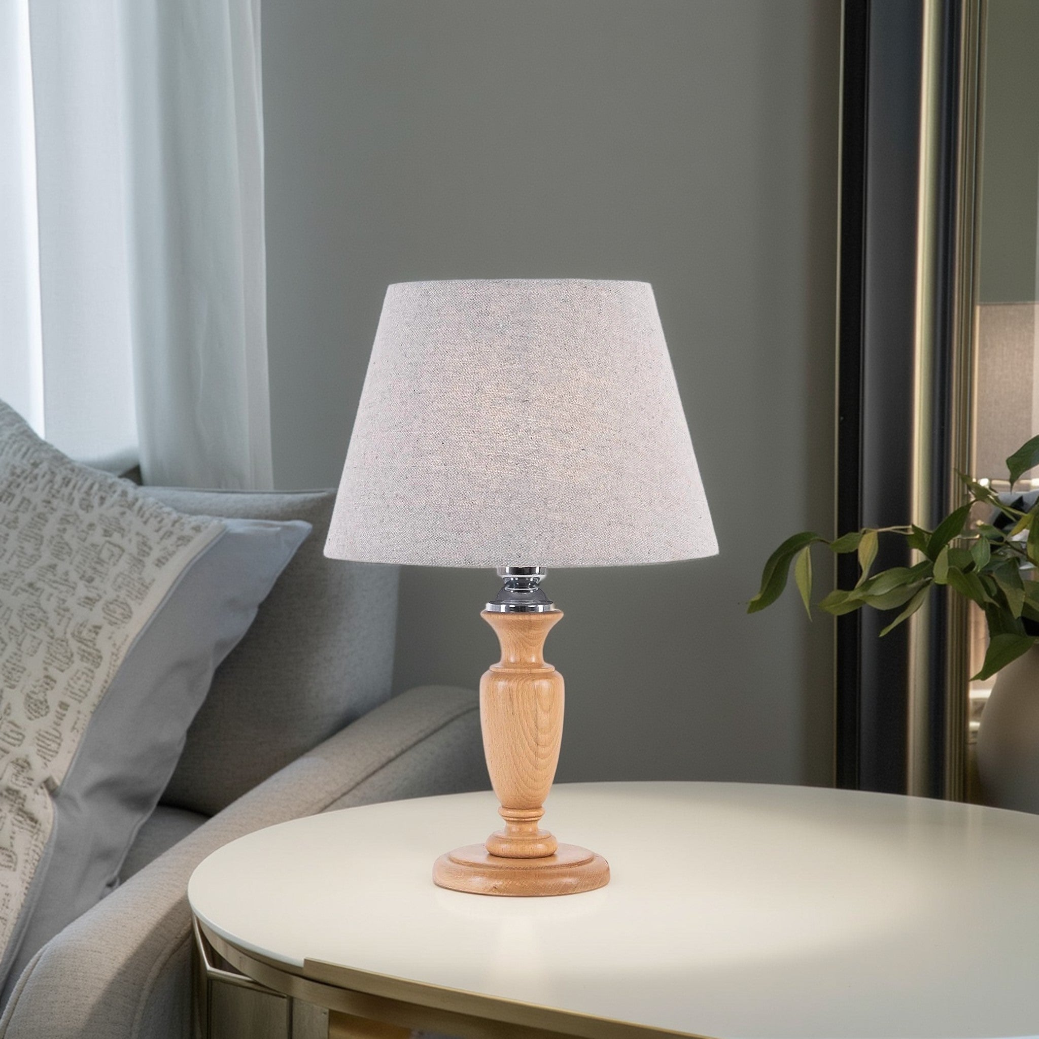 أباجورة خشب زان، 25*43 سم