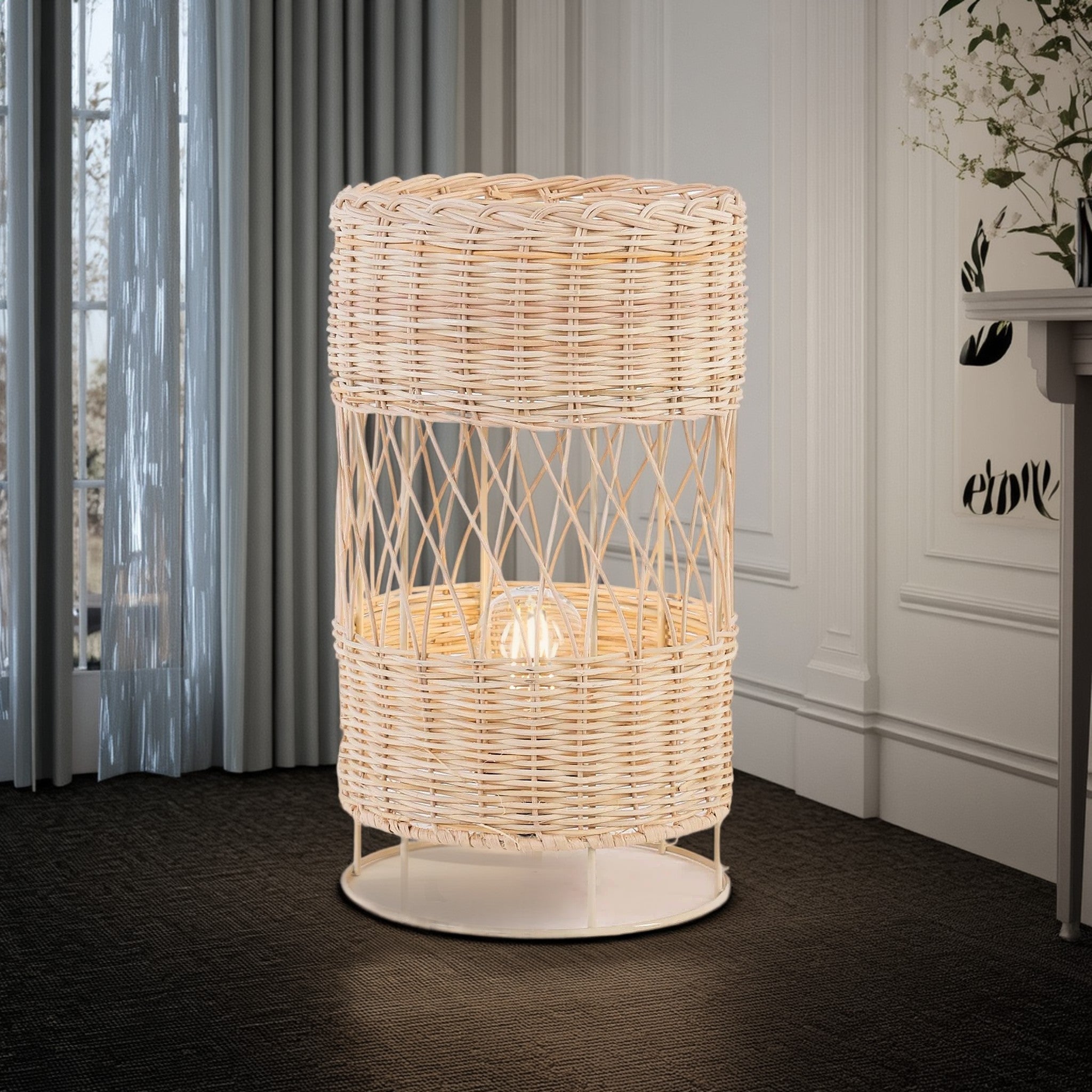 أباجورة أرضية خيزران، 25*35 سم