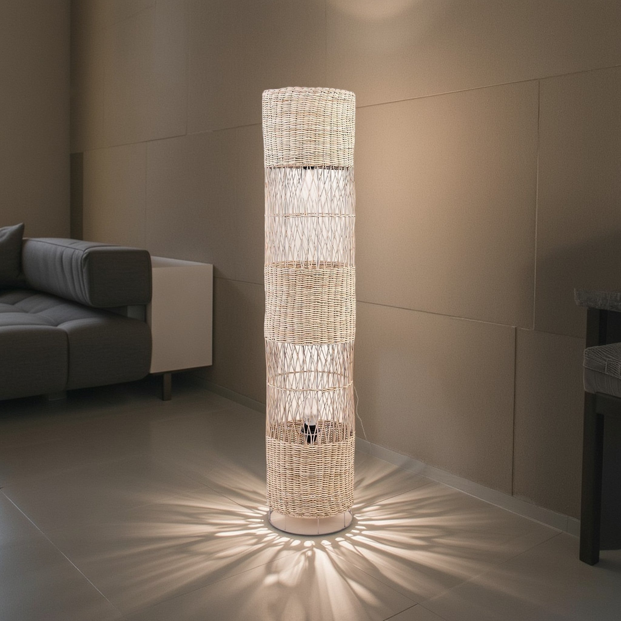 أباجورة أرضية خيزران، 20*100 سم