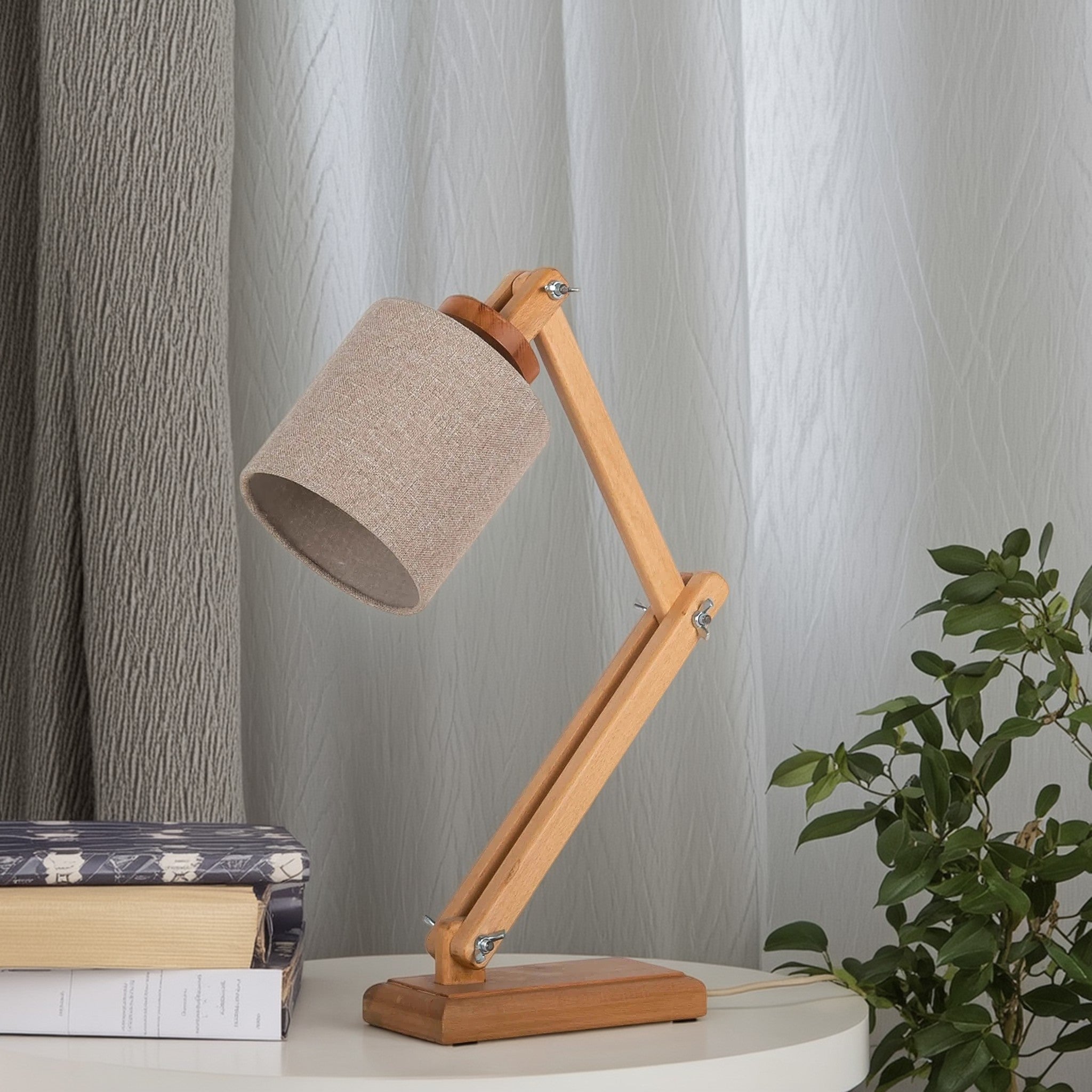 أباجورة خشب زان، 25*55 سم