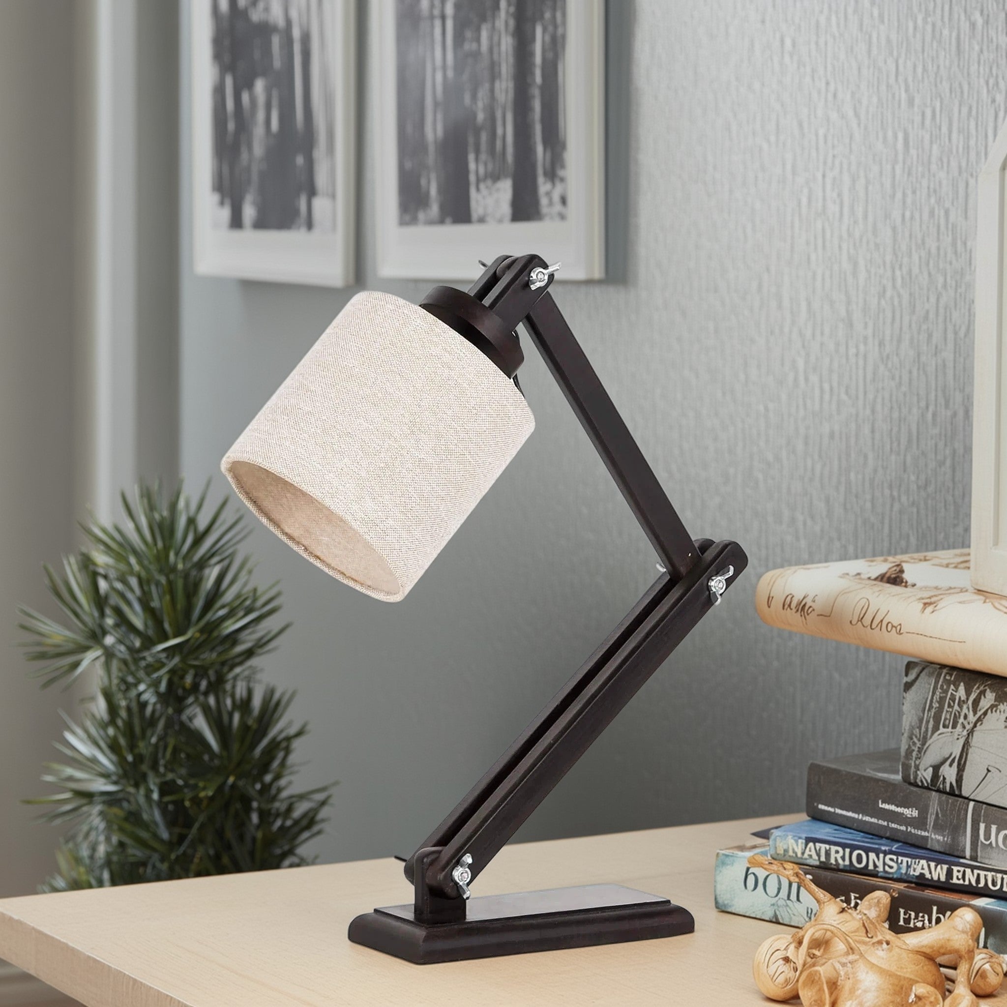 أباجورة خشب زان، 25*55 سم