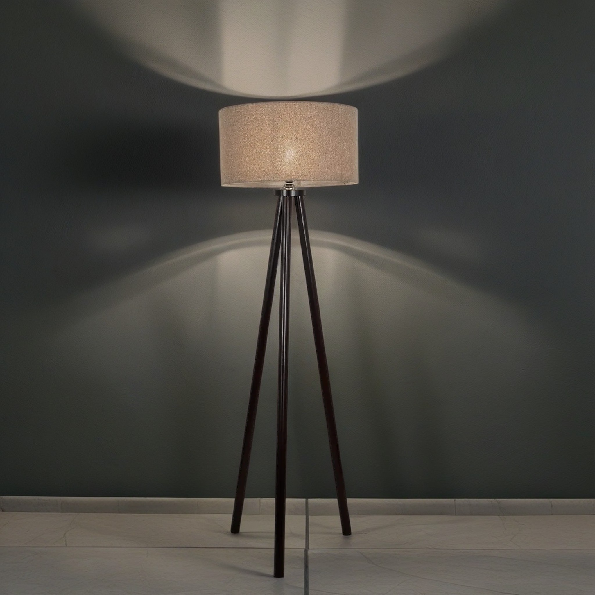 أباجورة أرضية خشب زان، 45*160سم