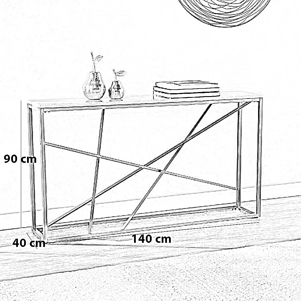 كونسول معدن، 140*40*90 سم