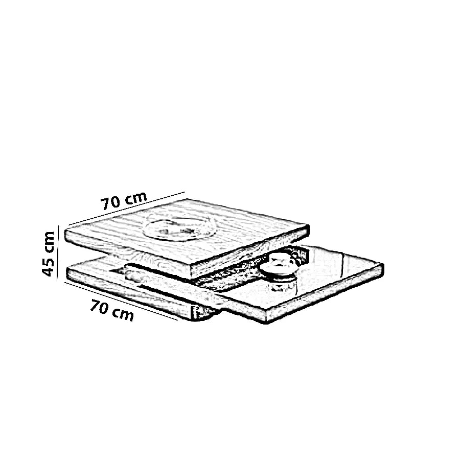 ترابيزة قهوة خشب كونتر، 70*70*45 سم