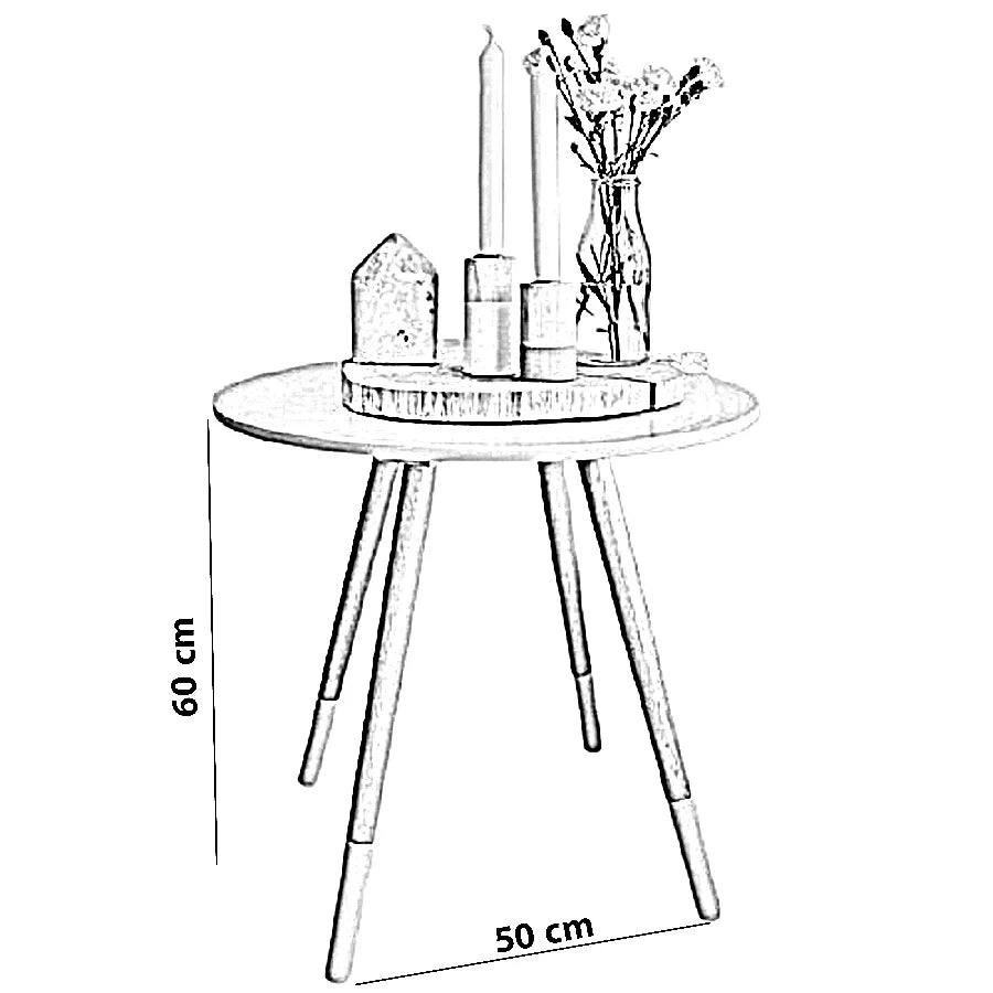 ترابيزة جانبية خشب ام دي اف وموسكي، 50*60 سم
