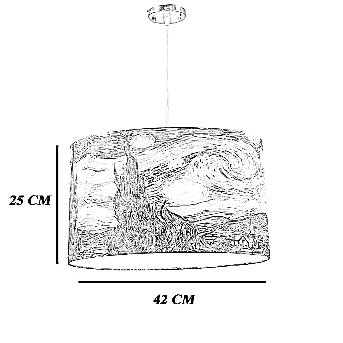 نجفة قماش، 42*25 سم