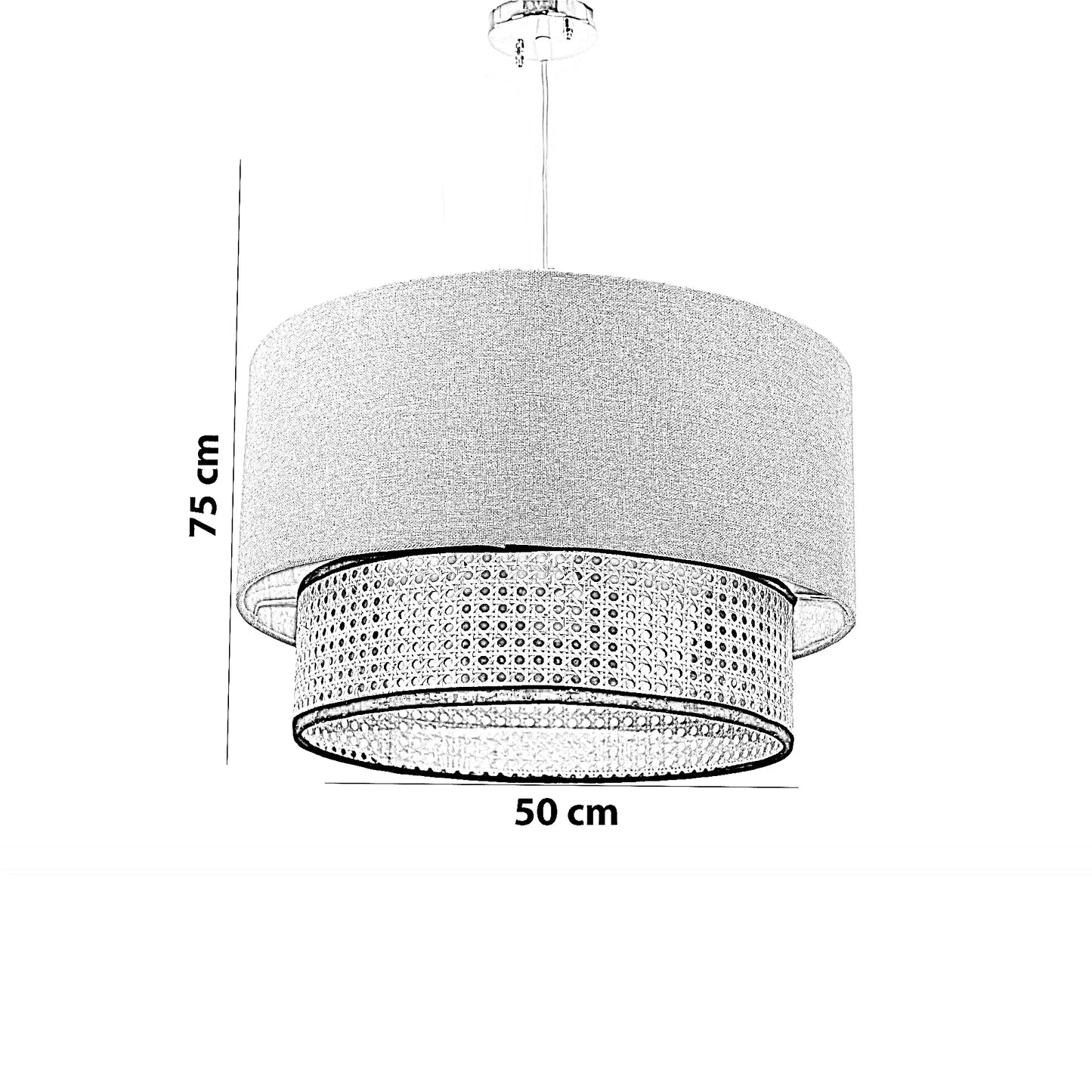 نجفة راتان، 50*75 سم