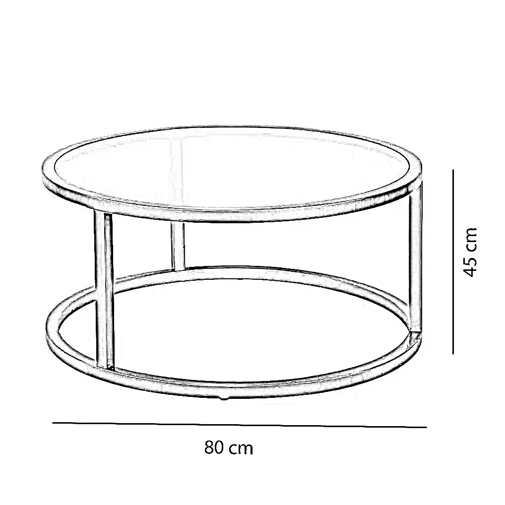ترابيزة قهوة ستيل، 80*45 سم