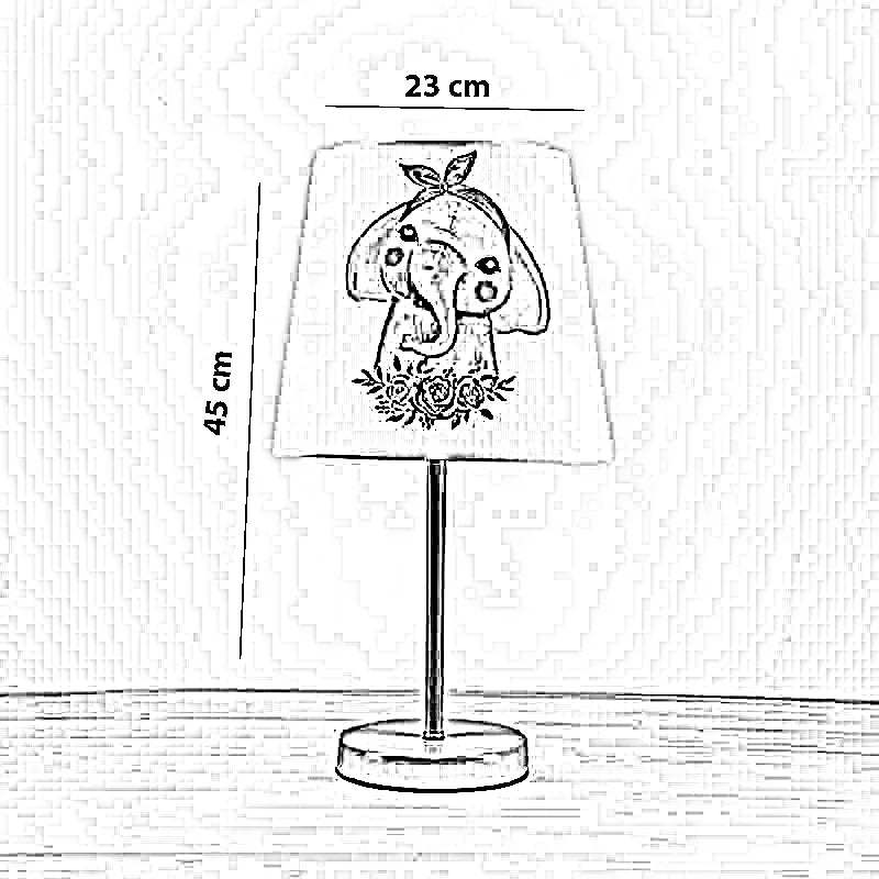 أباجورة أطفال معدن، 23*45 سم