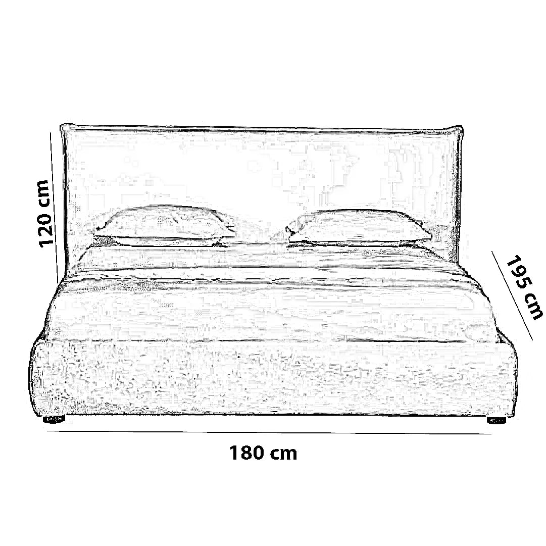 سرير سوبر كينج خشب كونتر و موسكي، 180*195*120 سم