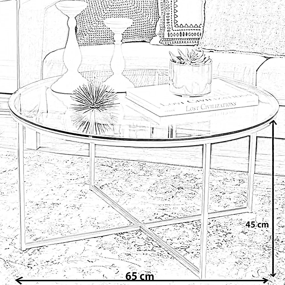 ترابيزة قهوة ستيل، 65*45 سم