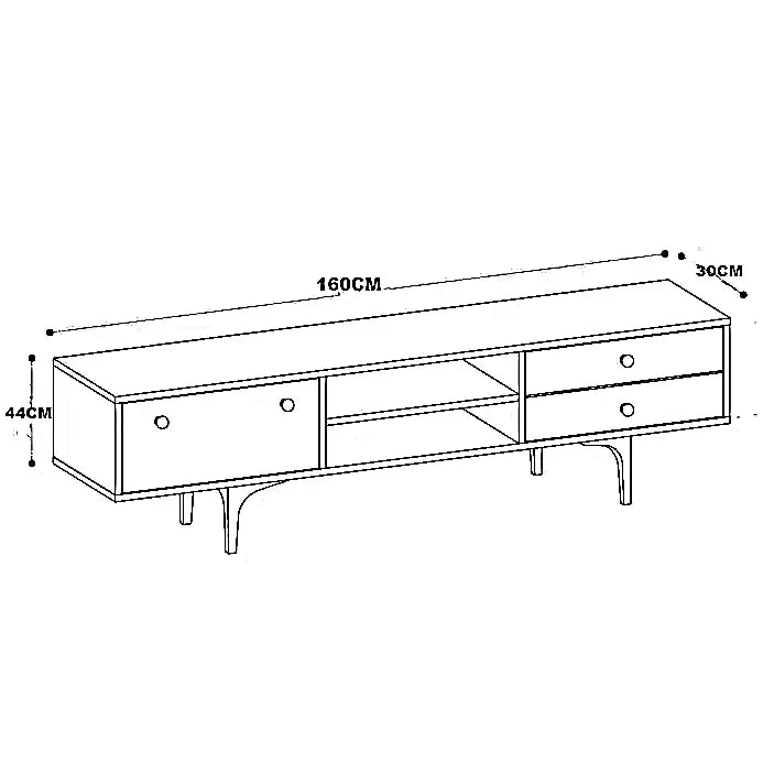 ترابيزة تليفزيون ام دي اف 160*30*44 سم