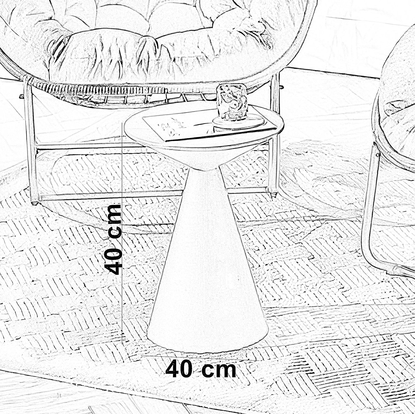 طقم كراسي هزاز خارجي مع ترابيزة خارجية ستيل وراتان، 3 قطع