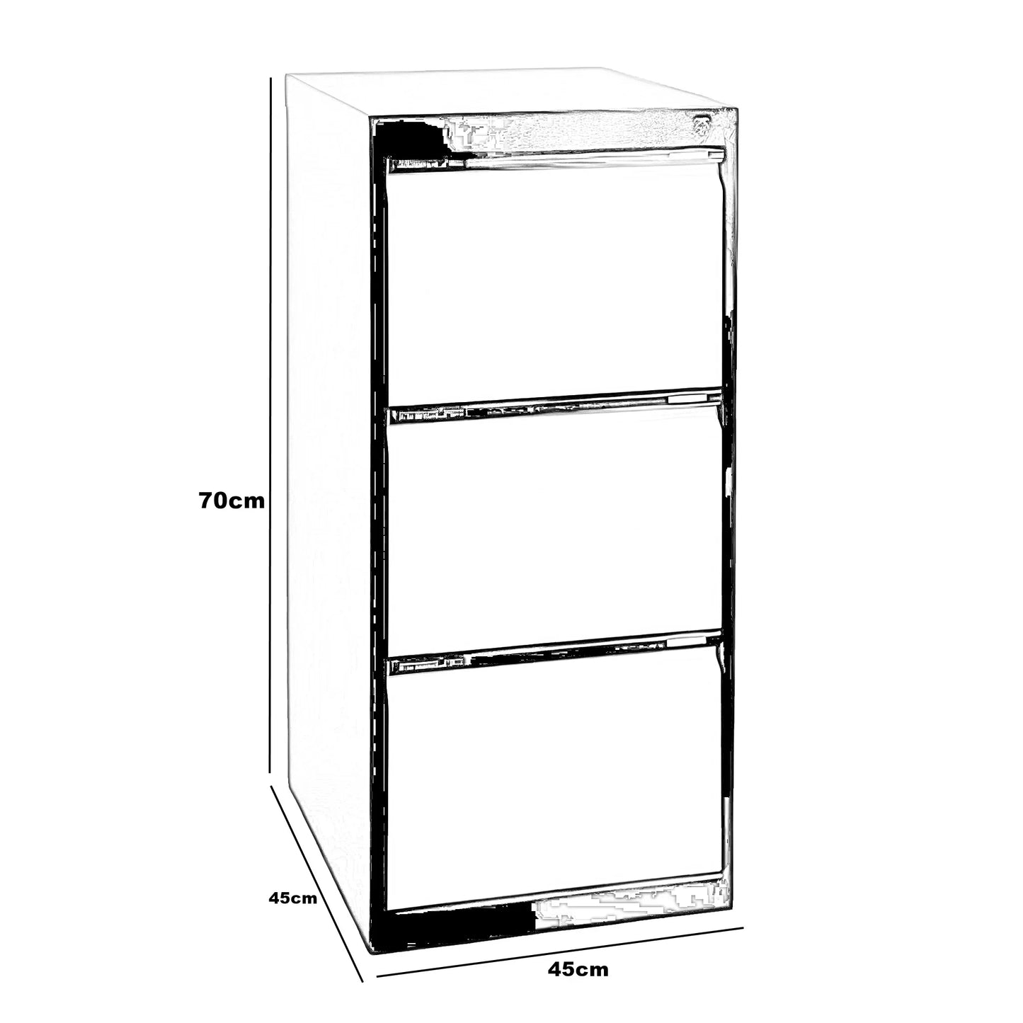 وحدة ادراج معدن 45*45*70 سم