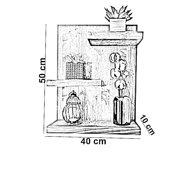 رف حائط خشب موسكي، 40*10*50 سم