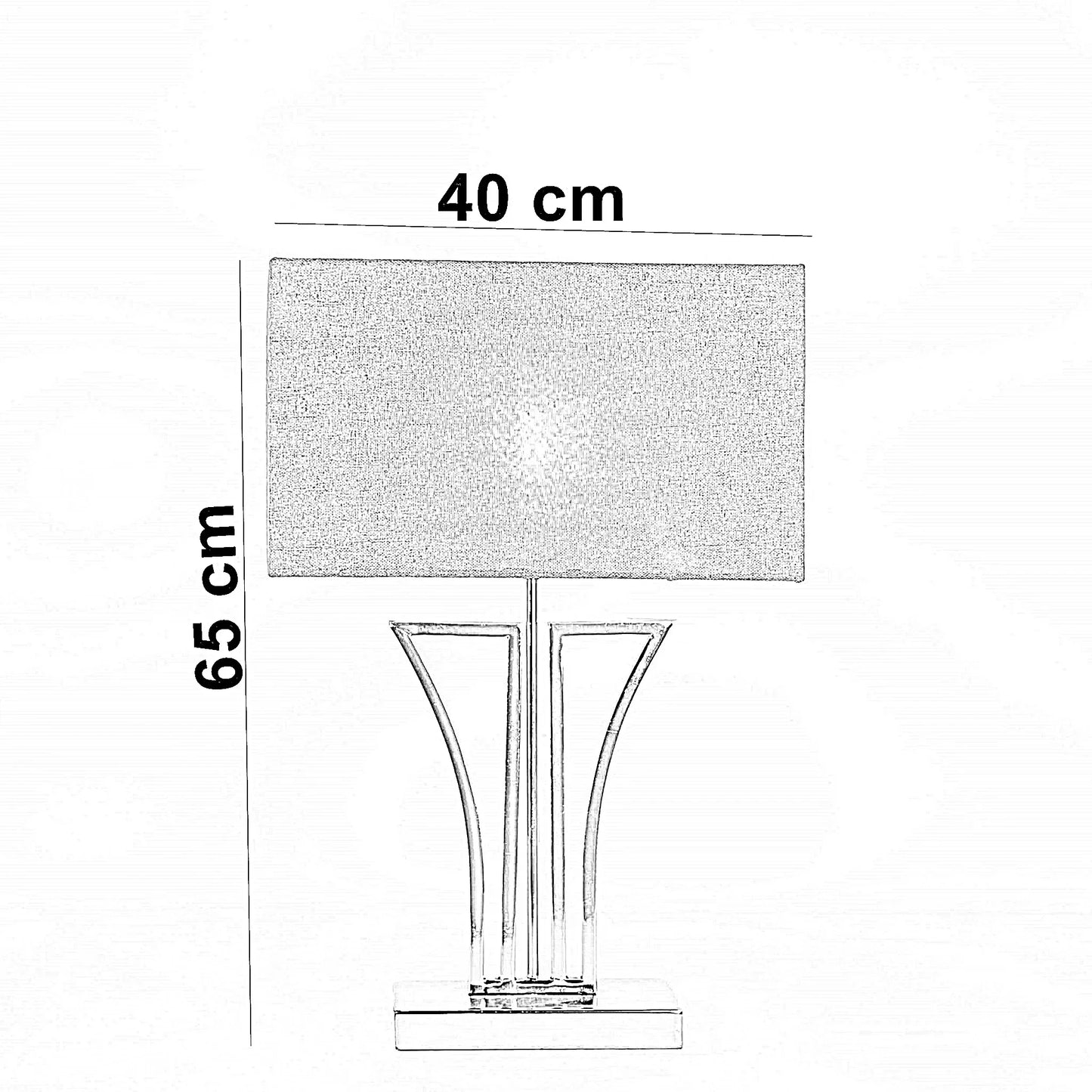 أباجورة معدن، 40*65 سم