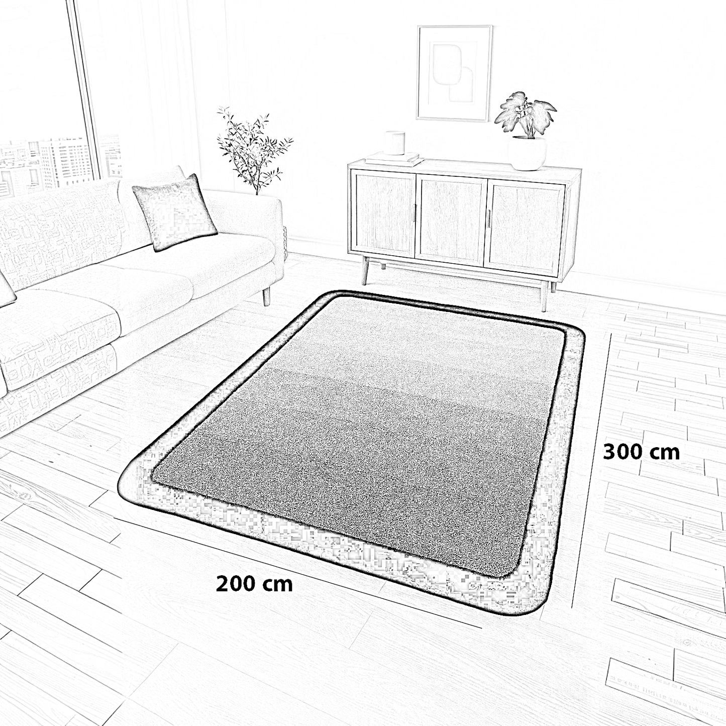 سجادة قطن و حرير، 200*300 سم