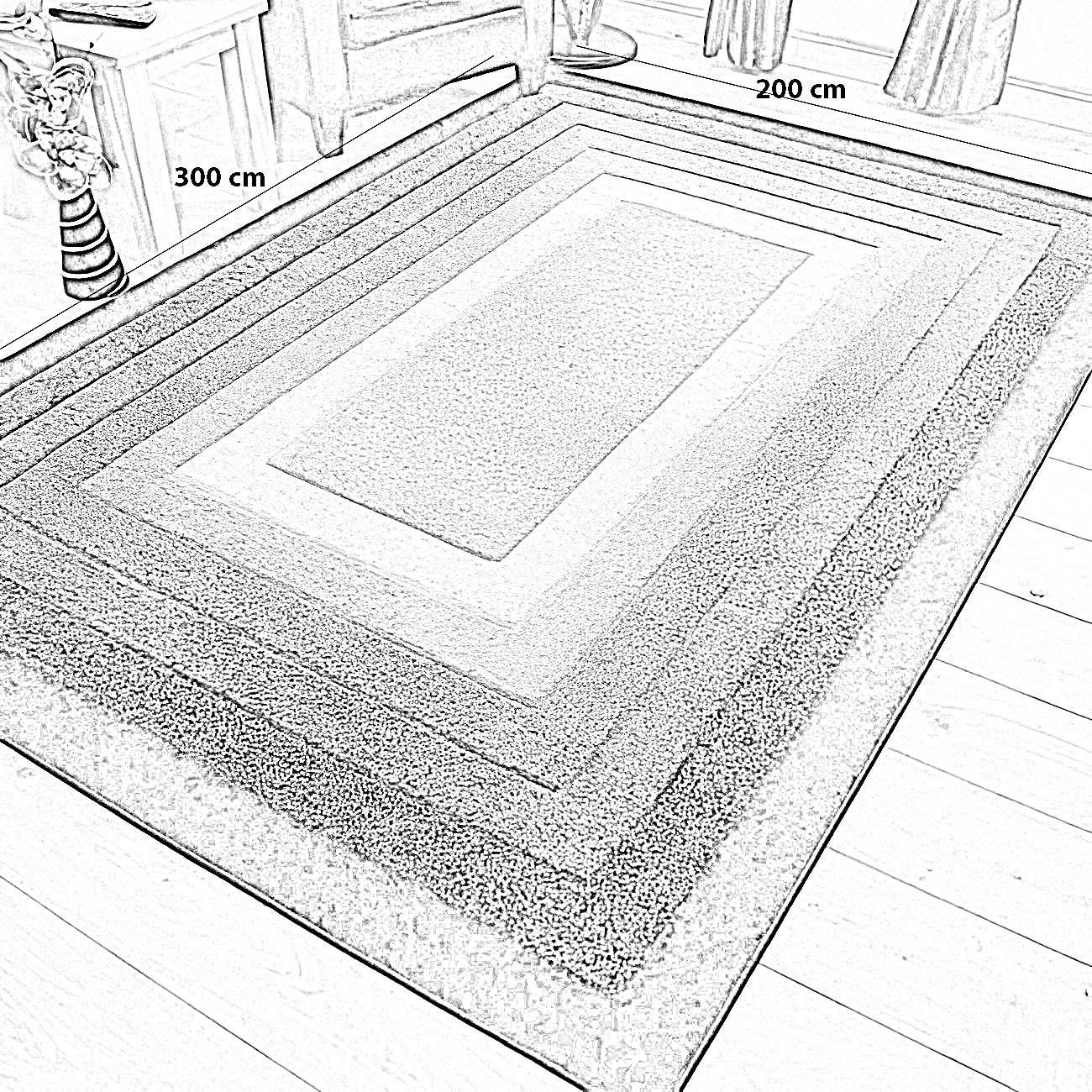 سجادة قطن و حرير، 200*300 سم