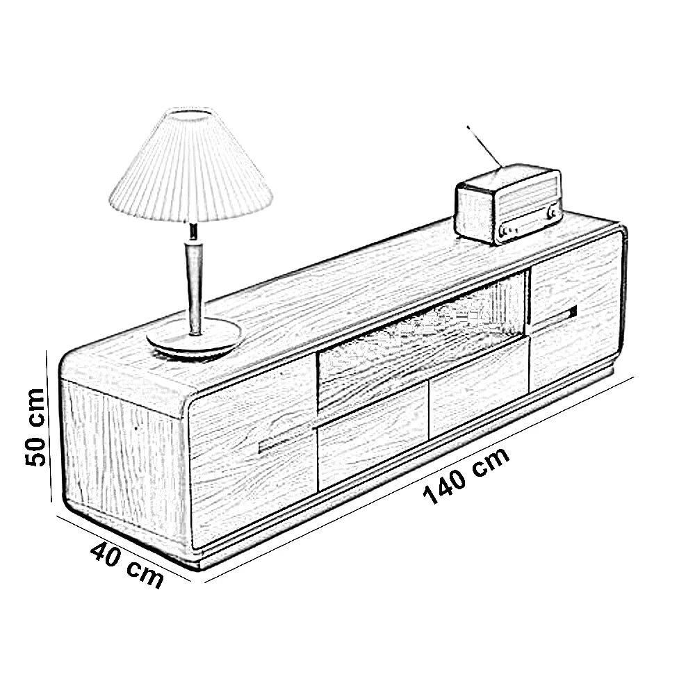 ترابيزة تليفزيون خشب كونتر، 140*40*50 سم
