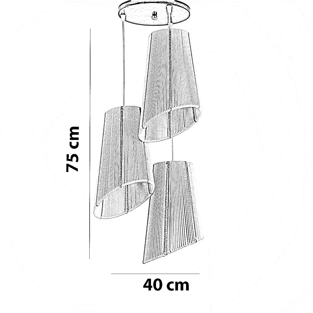 نجفة قماش، 40*75 سم