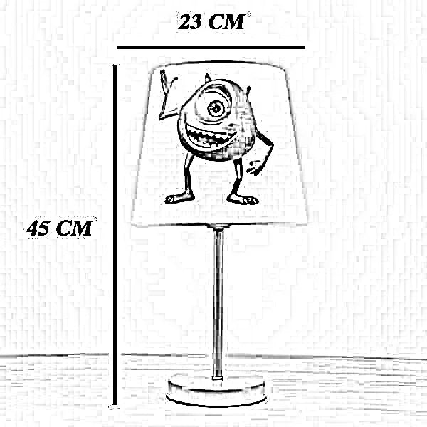 أباجورة أطفال معدن، 23*45 سم