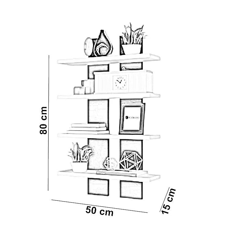 رف ام دي اف، 50*15*80 سم