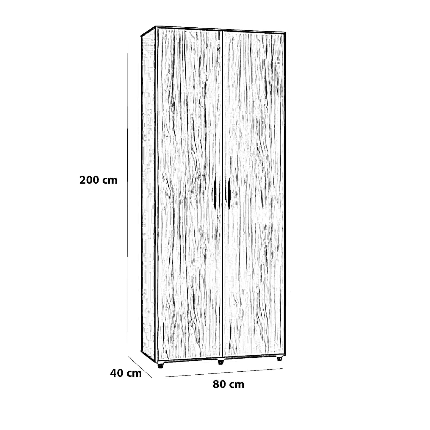 وحدة تخزين مكتبية، 80*40*200 سم