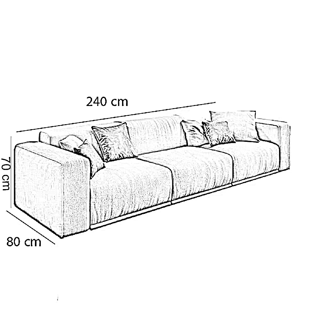 كنبة خشب زان، 240*80*70 سم
