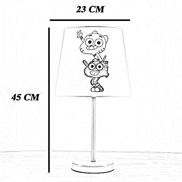 أباجورة أطفال معدن، 23*45 سم