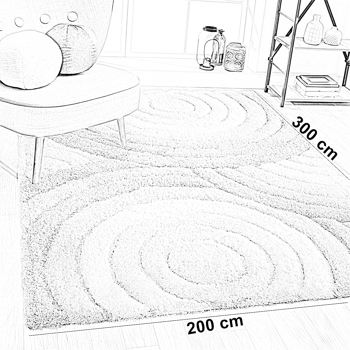 سجادة قطن و حرير، 200*300 سم