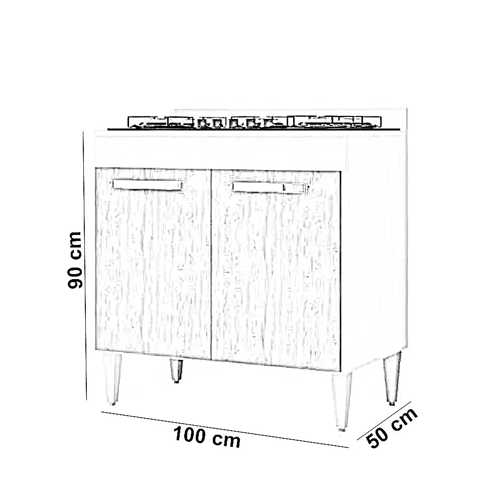 مطبخ ام دي اف أسباني، قطعتين
