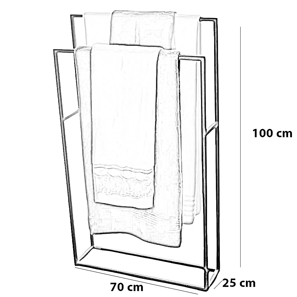 حامل مناشف ستيل، 70*25*100 سم