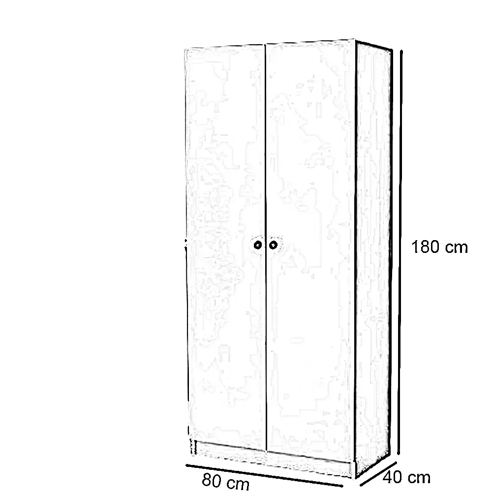 دولاب خشب ام دي اف، 80*40*180 سم