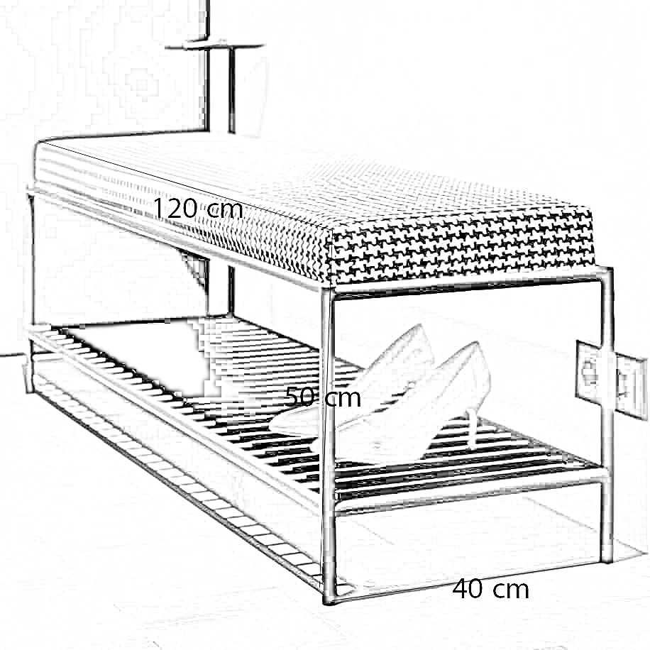 بانكيت ستيل، 120*40*50 سم