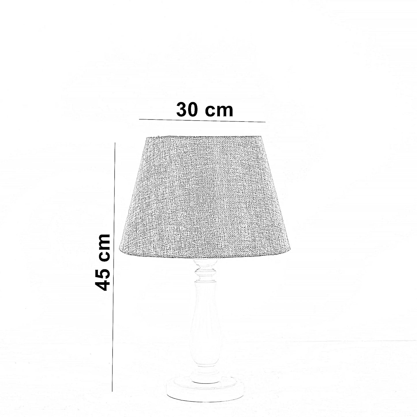 أباجورة خشب زان، 30*45 سم