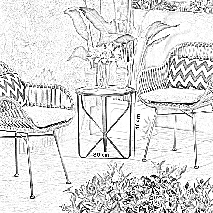 طقم خارجي ستيل و دوبار، 3 قطع