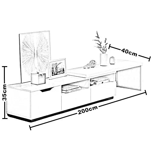 ترابيزة تليفزيون ام دي اف، 200*40*35 سم