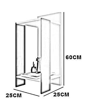 ترابيزة جانبية ام دي اف، 25*25*60 سم