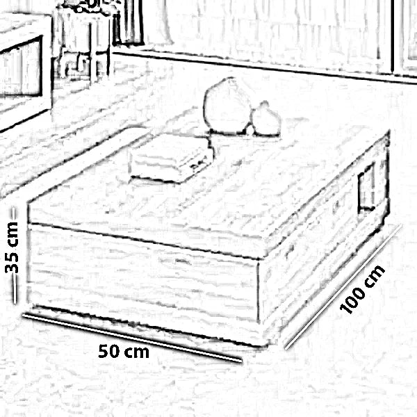 طقم ترابيزة تليفزيون مع ترابيزة قهوة، خشب ام دي اف - قطعتين