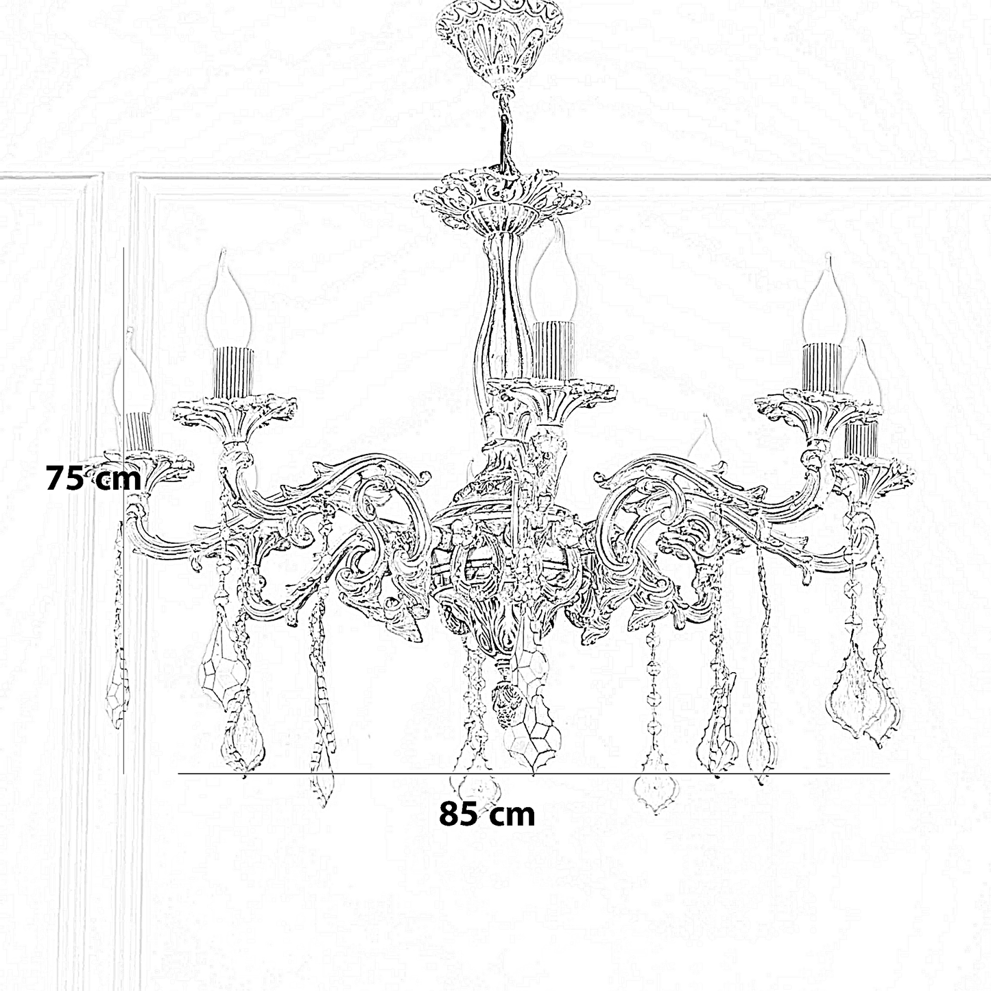 نجفة ألمنيوم، 85*75 سم