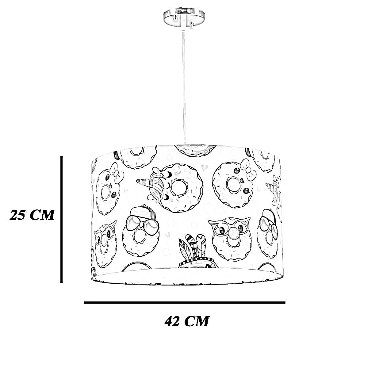 نجفة قماش، 42*25 سم
