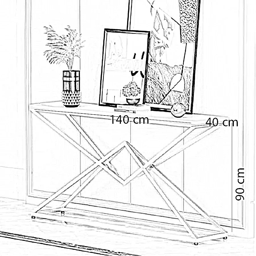 كونسول معدن، 140*40*90 سم