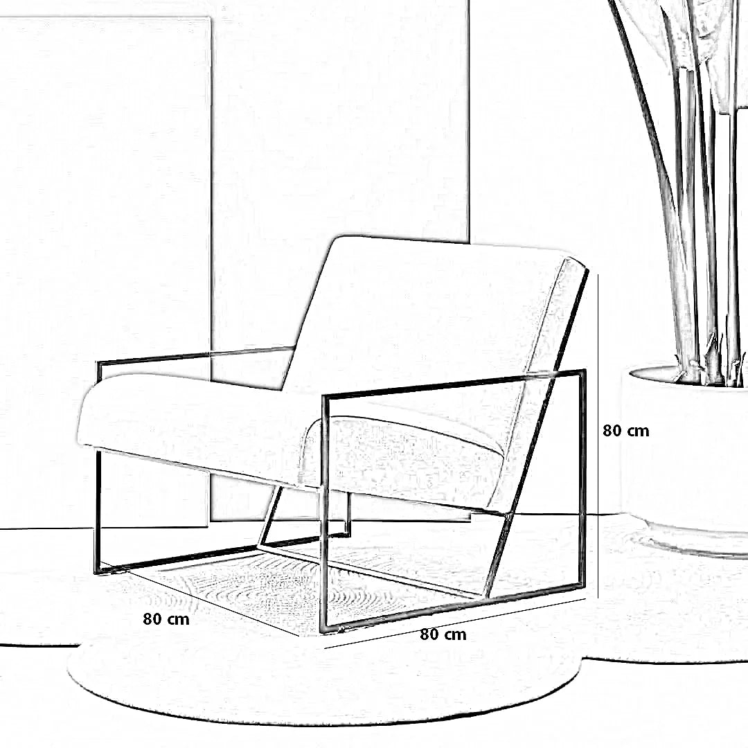 كرسي معدن، 80*80*80 سم